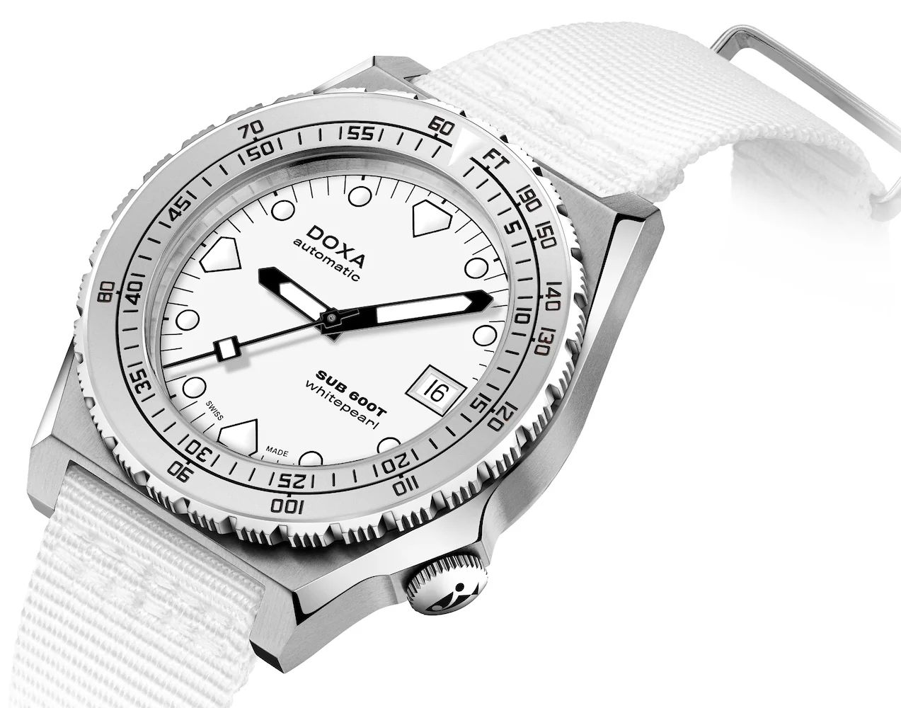Doxa SUB 600T Whitepearl Nato Watch - Image 2