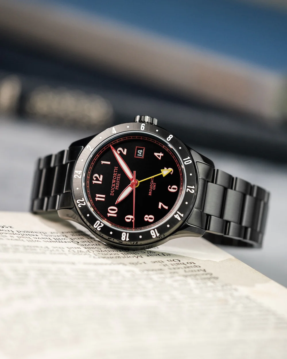 Duckworth Prestex Broadgate GMT Black PVD Bracelet Watch - Image 3