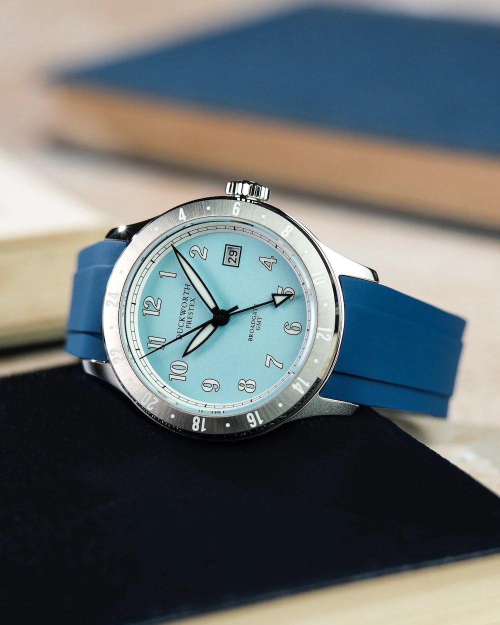 Duckworth Prestex Broadgate GMT Blue Blue Rubber Watch - Image 3