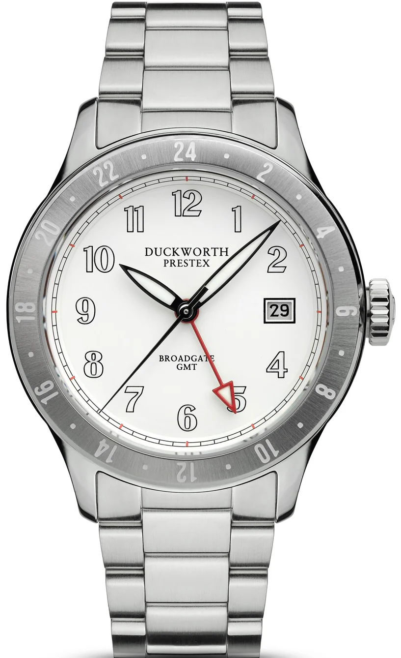 Duckworth Prestex Broadgate GMT White Bracelet Watch