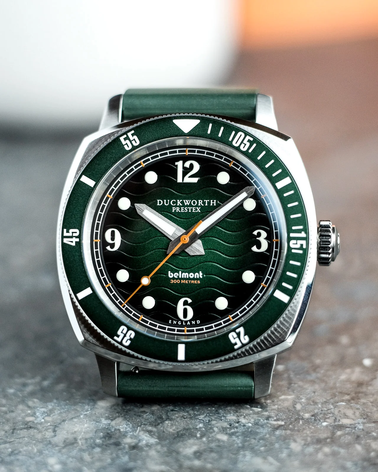 Duckworth Prestex Belmont Dive Green Green Rubber Watch - Image 3