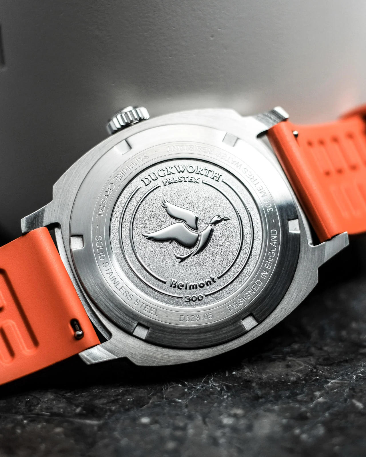 Duckworth Prestex Belmont Dive Orange Bracelet Watch - Image 7