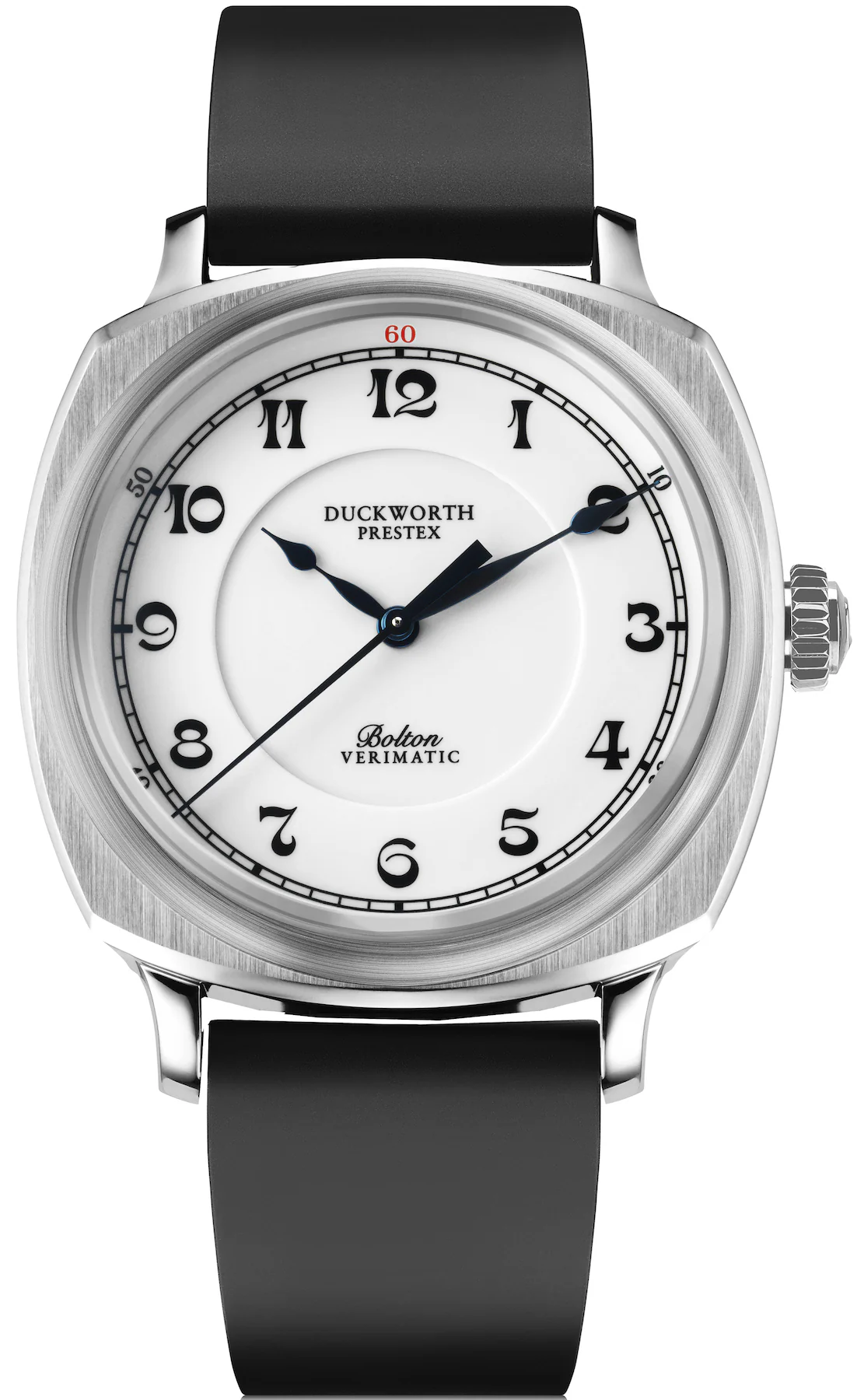 Duckworth Prestex Bolton Verimatic White Black Rubber Watch