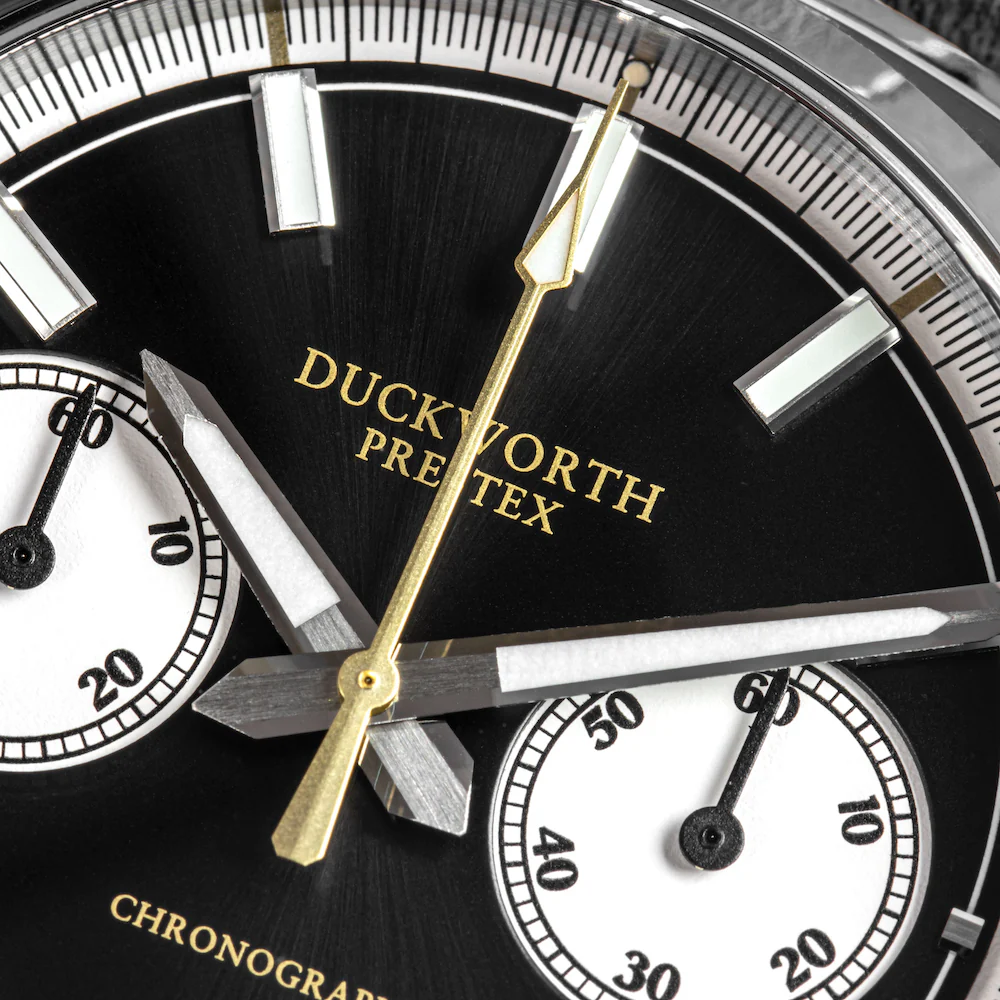 Duckworth Prestex 42 Black Sunburst Mesh Bracelet Watch - Image 2