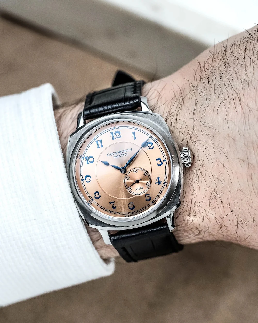 Duckworth Prestex Coronation 2023 Salmon Pink Limited Edition Watch - Image 5