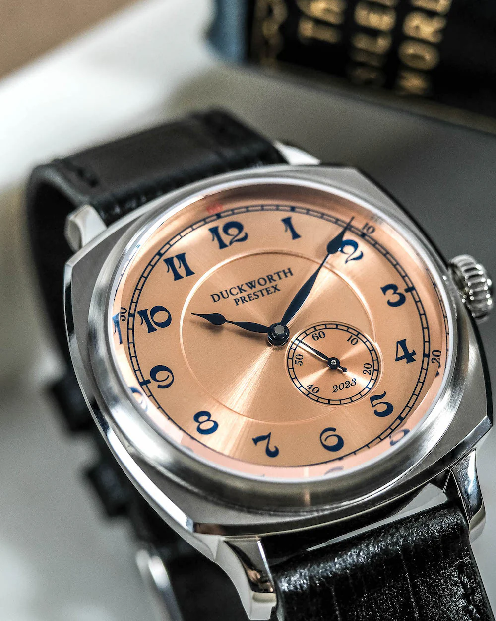 Duckworth Prestex Coronation 2023 Salmon Pink Limited Edition Watch - Image 6