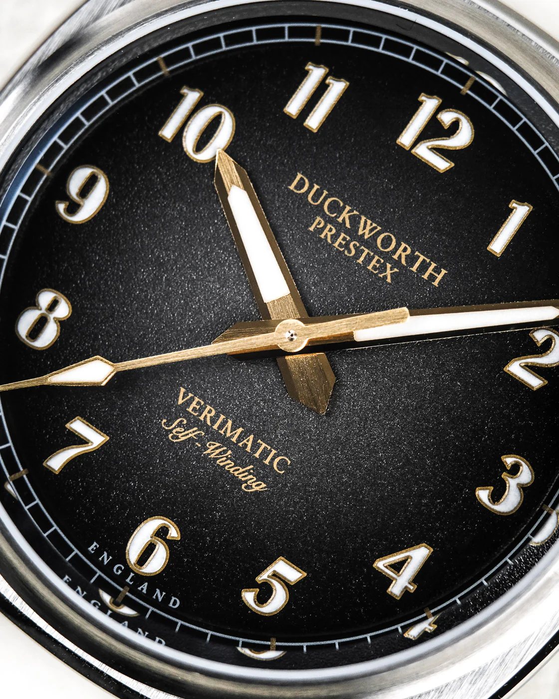 Duckworth Prestex Verimatic Black Fume Ebony Brown Suede Watch - Image 3