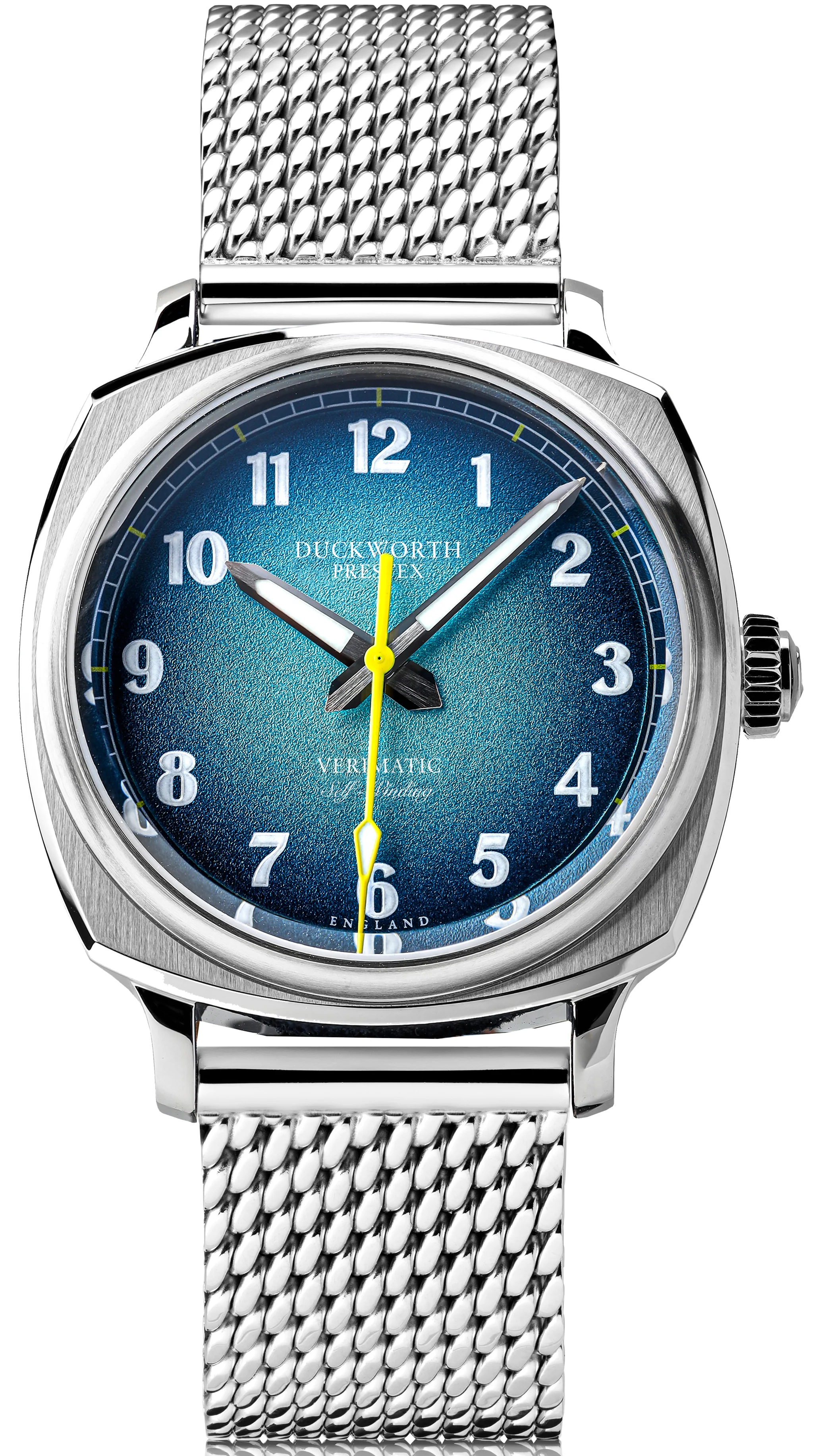 Duckworth Prestex Verimatic Blue Fume Mesh Bracelet Watch