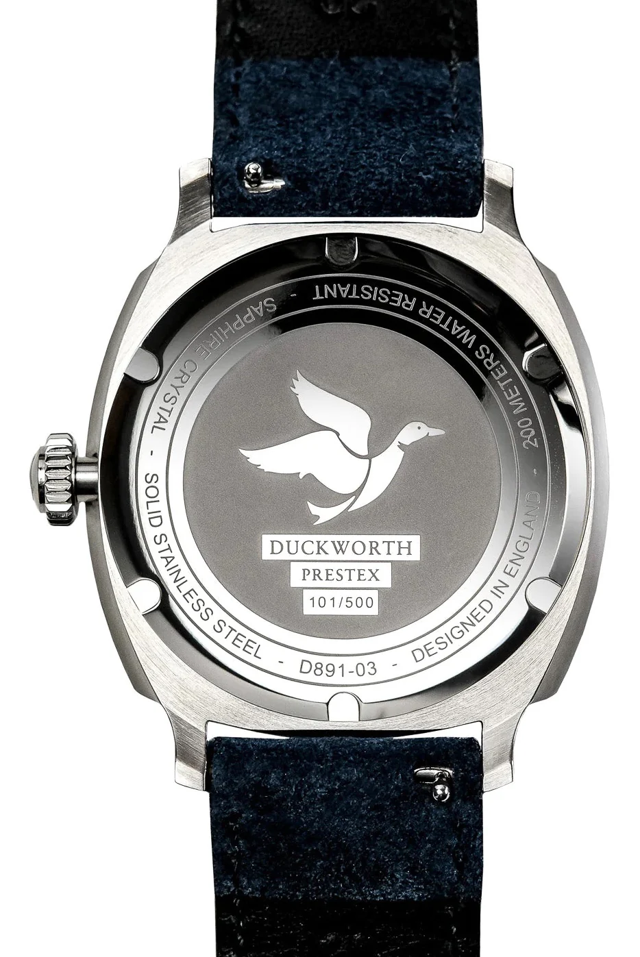 Duckworth Prestex Verimatic Green Fume Brown Suede Watch - Image 2