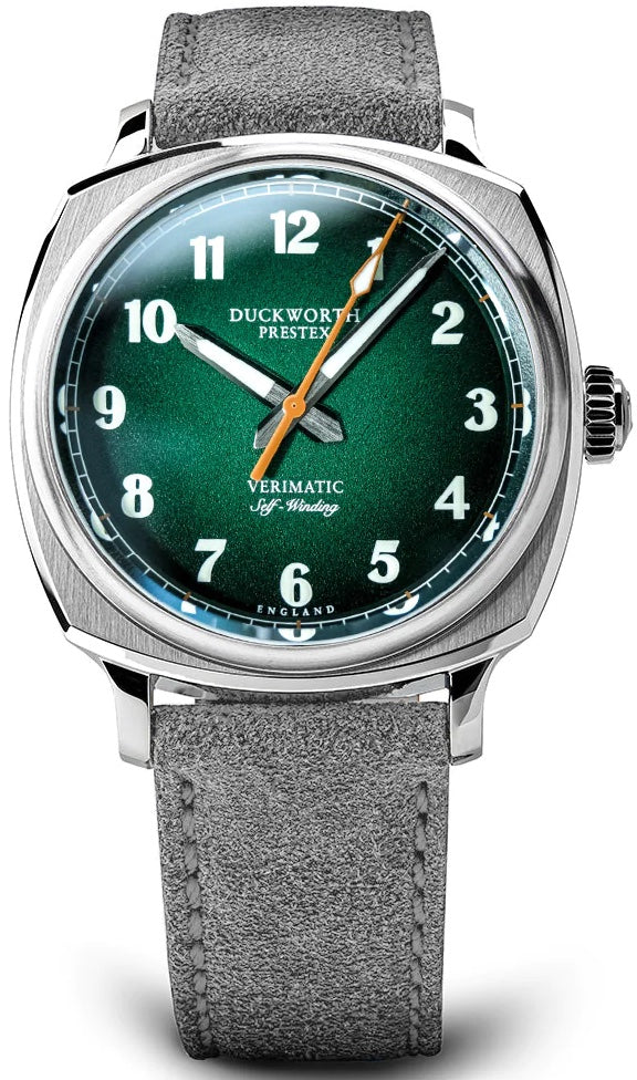 Duckworth Prestex Verimatic Green Fume Grey Suede Watch