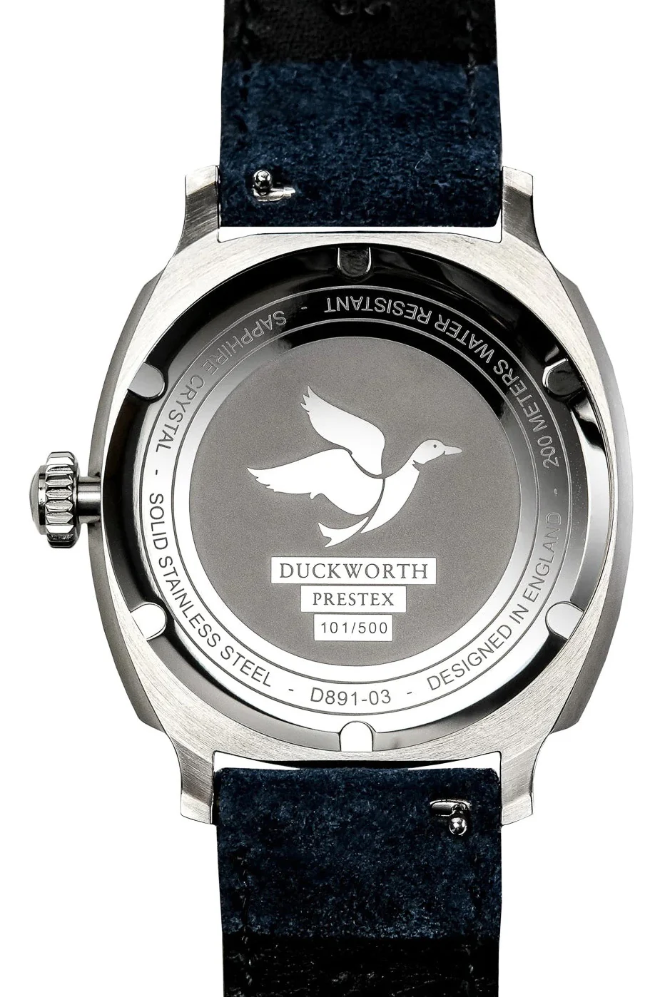 Duckworth Prestex Verimatic Green Fume Grey Suede Watch - Image 2