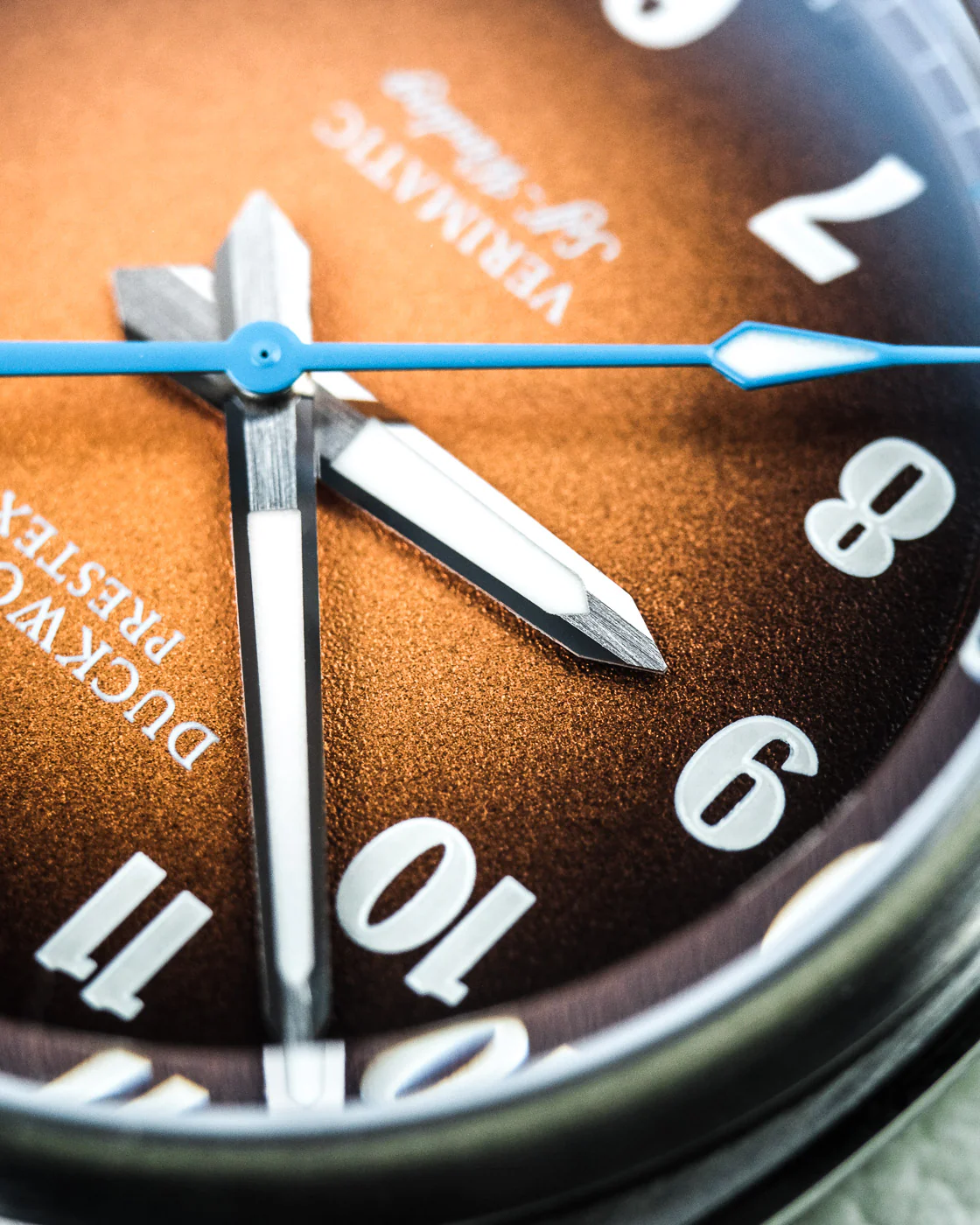 Duckworth Prestex Verimatic Orange Fume Tan Leather Watch - Image 3