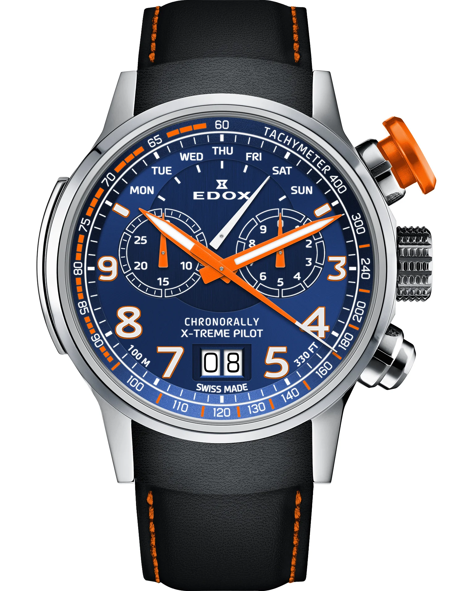 Edox Watch Chronorally Chronograph