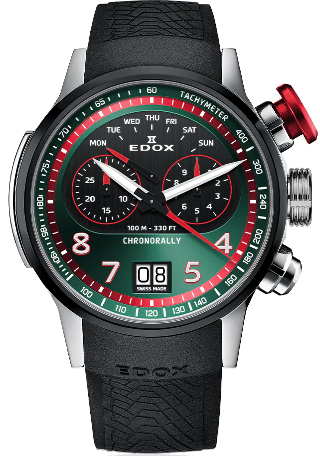 Edox Chronorally Chronograph Titanium Watch