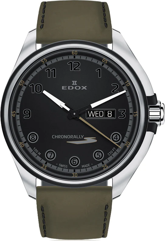 Edox Watch Chronorally S Day Date Quartz