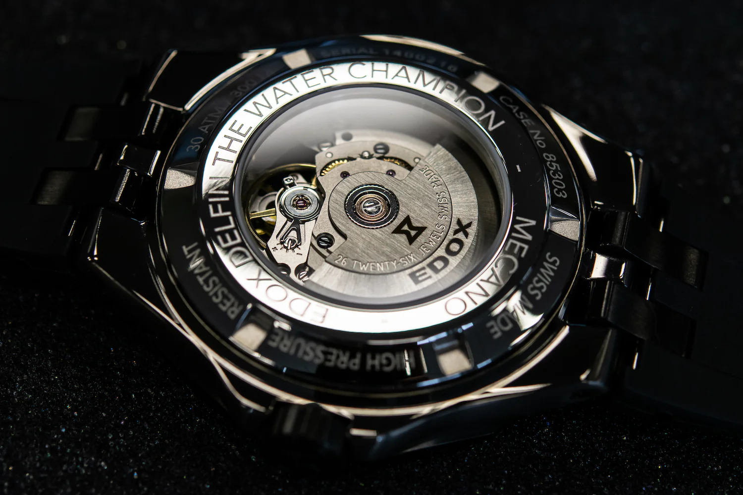Edox Delfin Mecano 3 Hands Skeleton Watch - Image 4