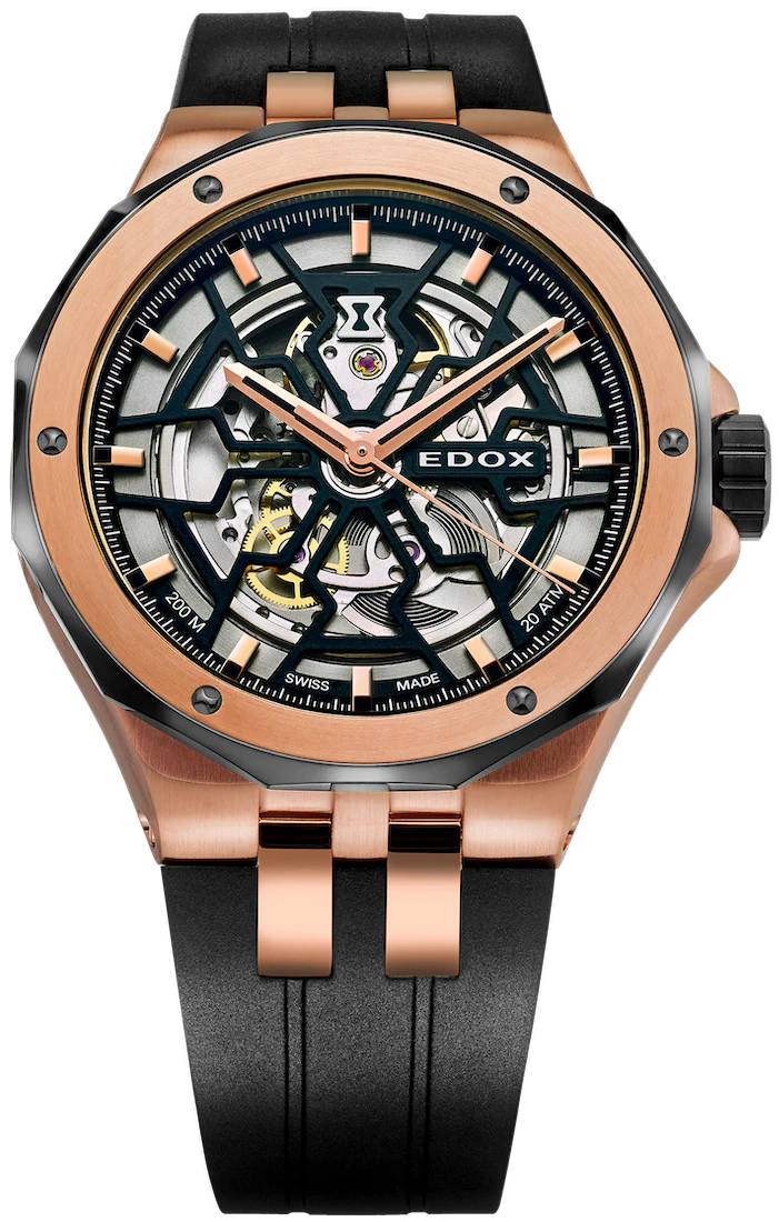 Edox Delfin Mecano 3 Hands Skeleton Watch - Image 2