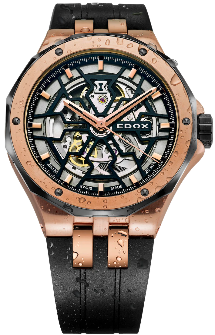 Edox Delfin Mecano 3 Hands Skeleton Watch - Image 3