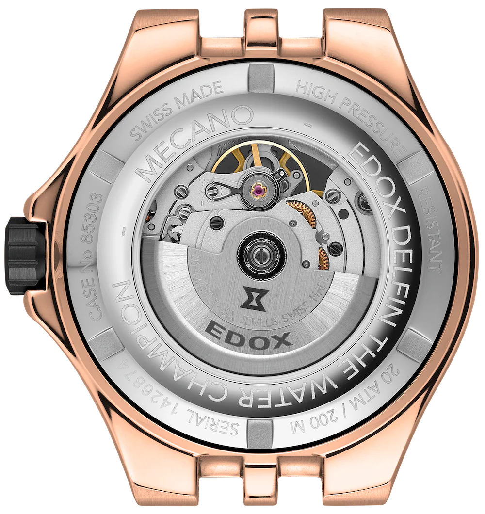 Edox Delfin Mecano 3 Hands Skeleton Watch - Image 4