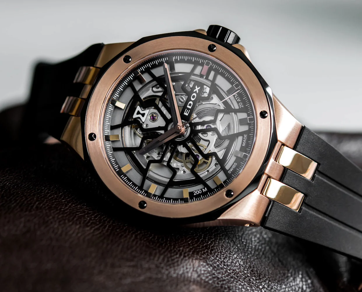 Edox Delfin Mecano 3 Hands Skeleton Watch - Image 5