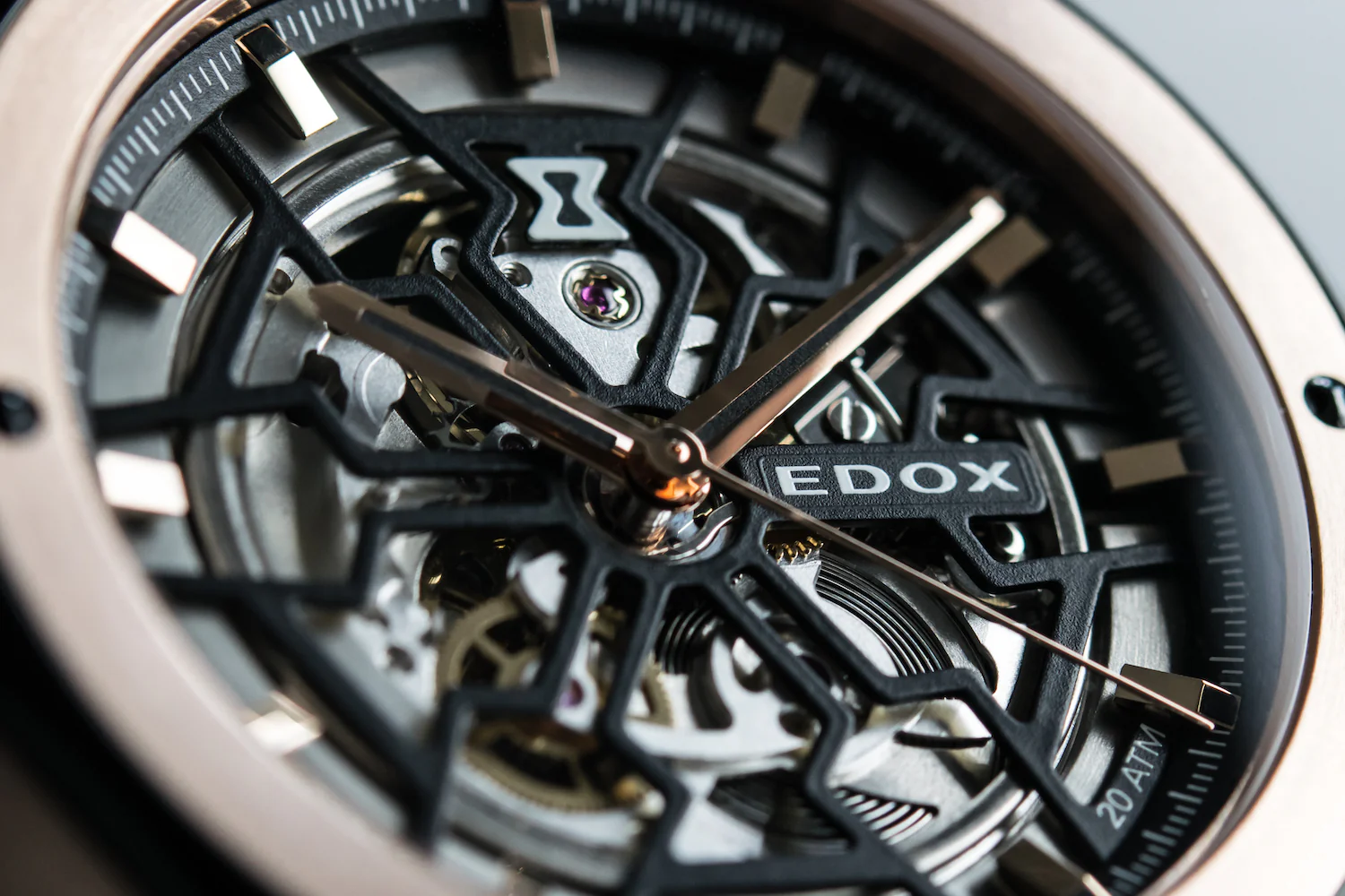 Edox Delfin Mecano 3 Hands Skeleton Watch - Image 6