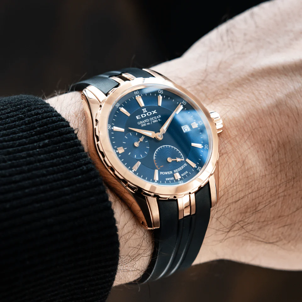 Edox Grand Ocean Power Reserve Small Second Watch - Image 4