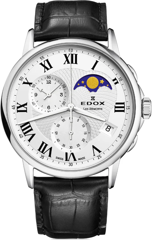 Edox Watch Les Bemonts Chronograph Moon Phase