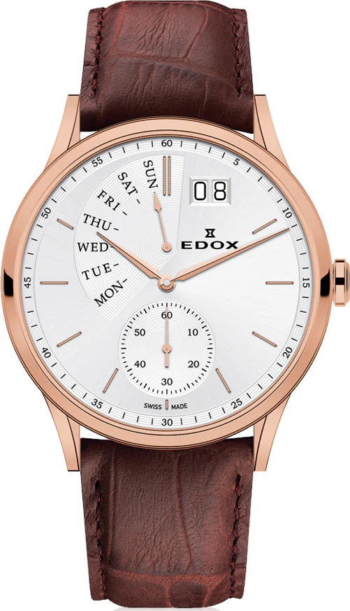 Edox Watch Les Vauberts Day Date Retrograde