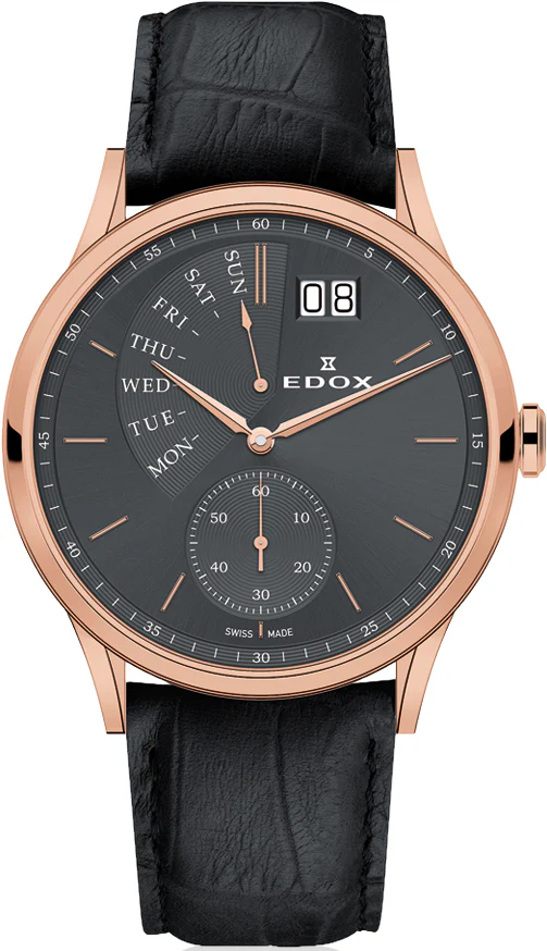 Edox Watch Les Vauberts Day Date Retrograde