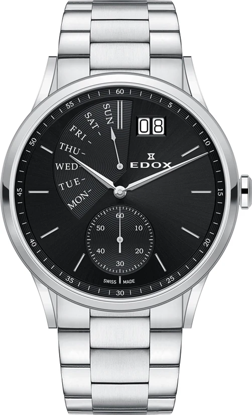 Edox Watch Les Vauberts Day Date Retrograde
