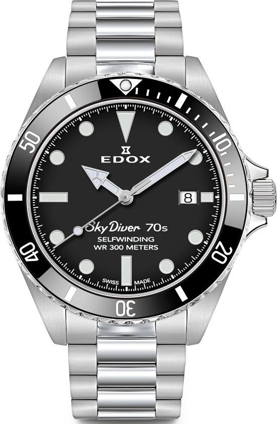 Edox Watch Skydiver 70's Automatic 3 Hands