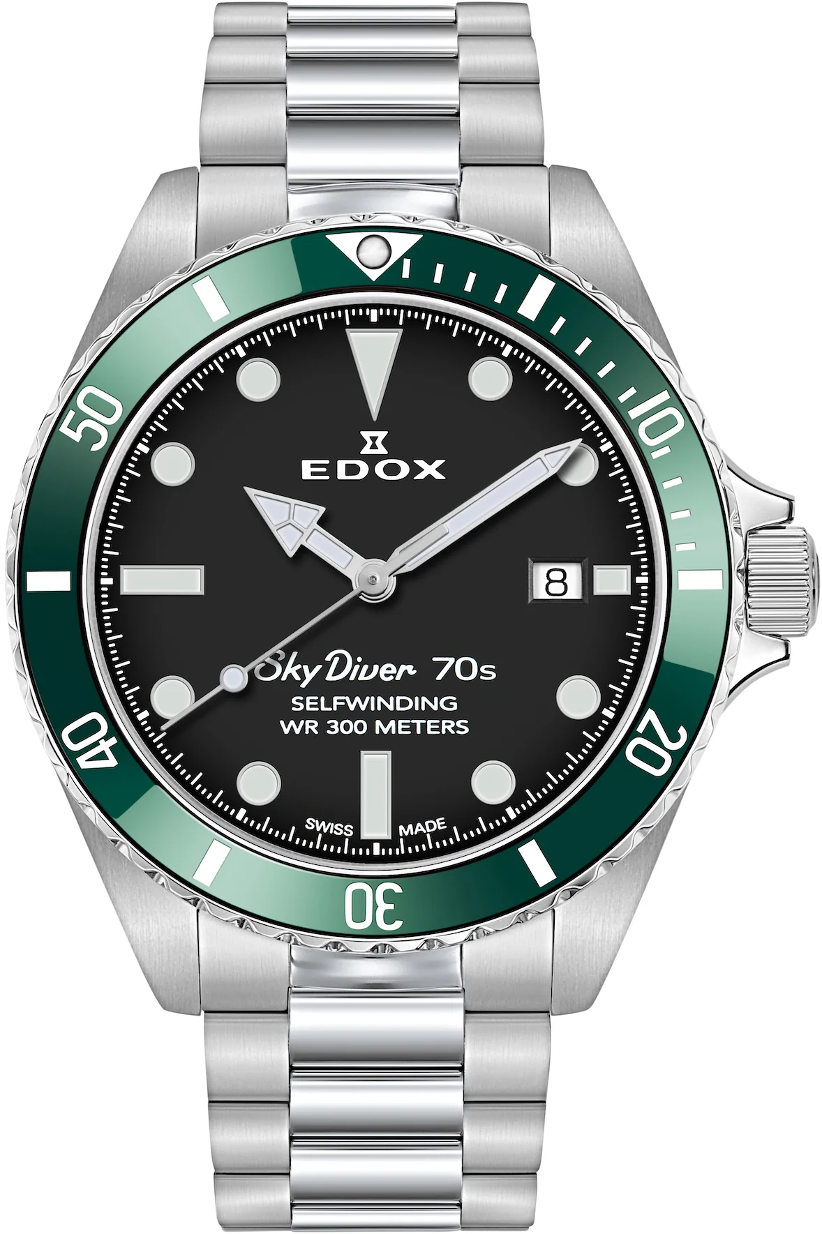 Edox Watch Skydiver 70s Automatic 3 Hands