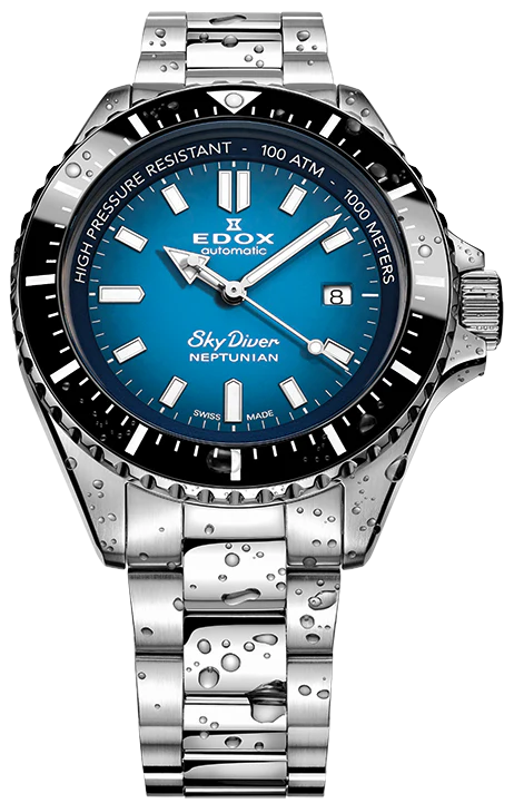 Edox Skydiver Neptunian Automatic 3 Hands Watch - Image 2