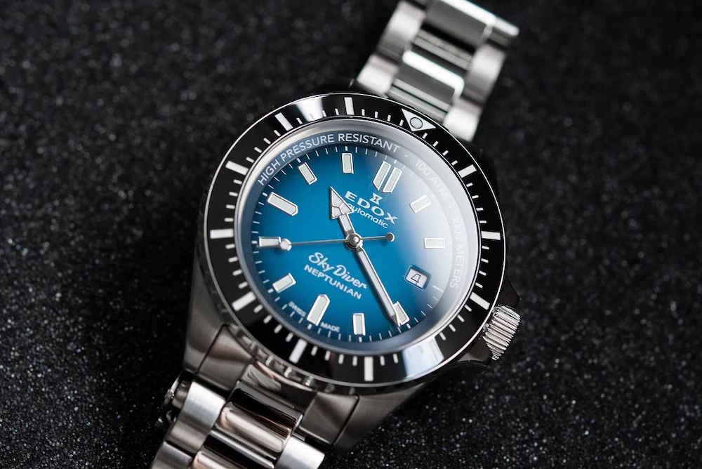 Edox Skydiver Neptunian Automatic 3 Hands Watch - Image 5