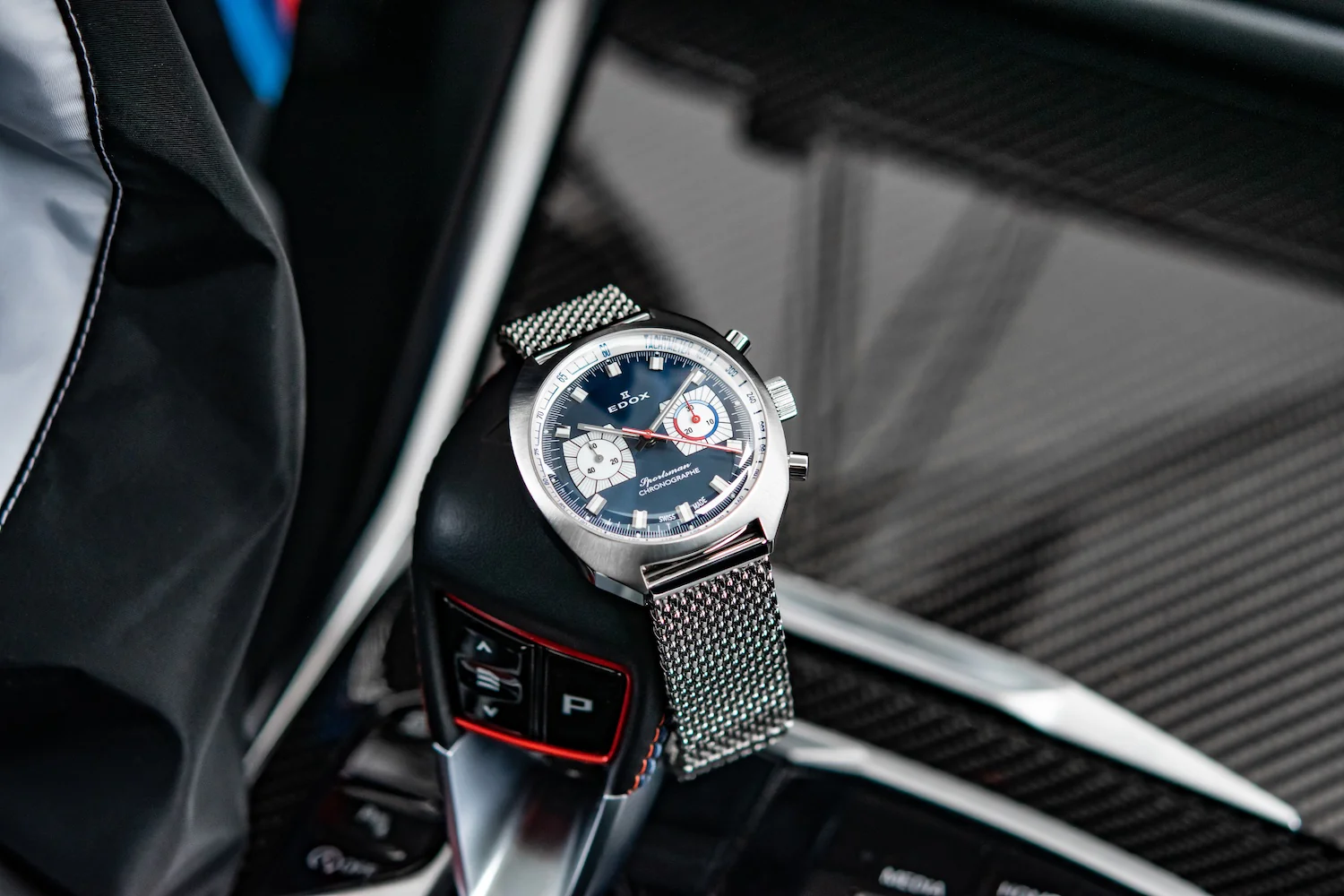Edox Sportsman Chronographe Automatic Blue Limited Edition Watch - Image 6