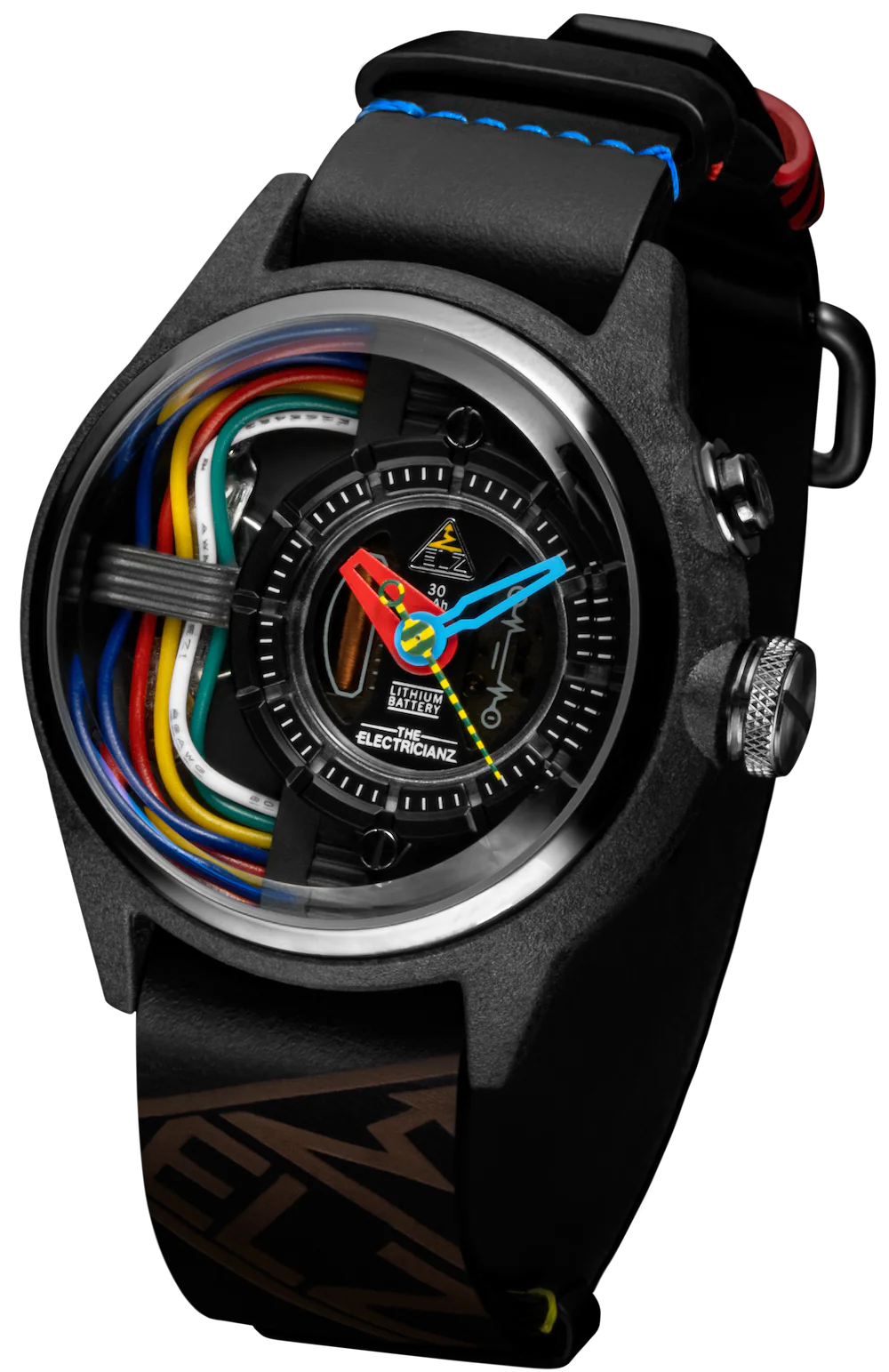 Electricianz Nylon Carbon Z 42mm Black Leather - Image 2