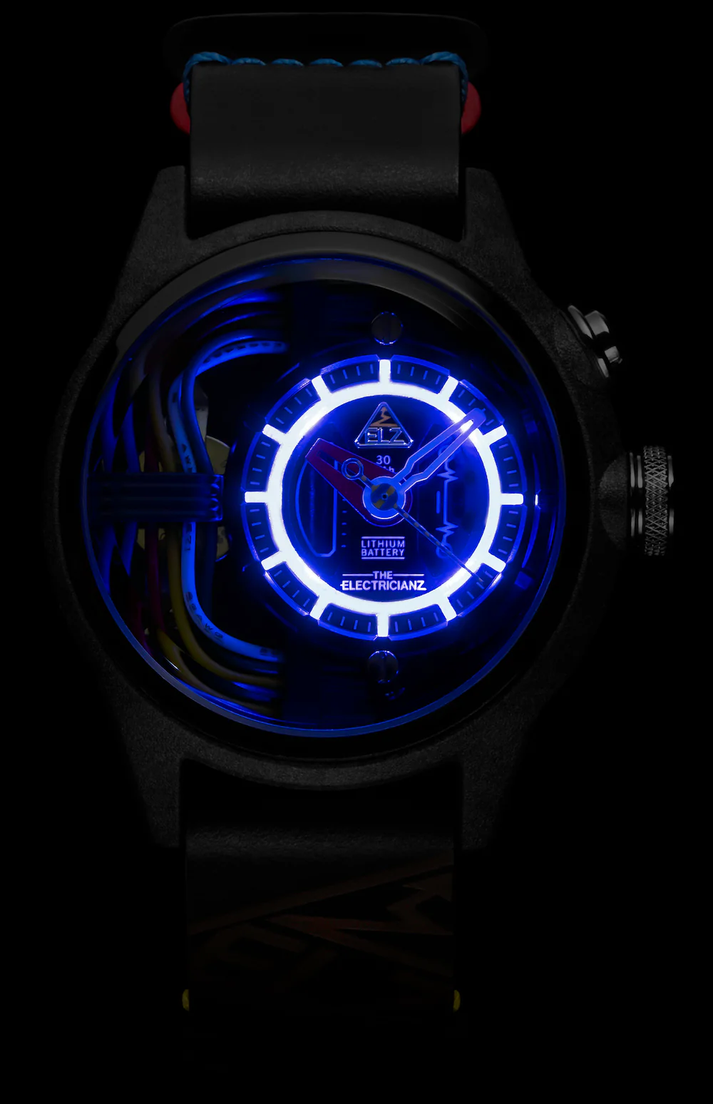 Electricianz Nylon Carbon Z 42mm Black Leather - Image 3