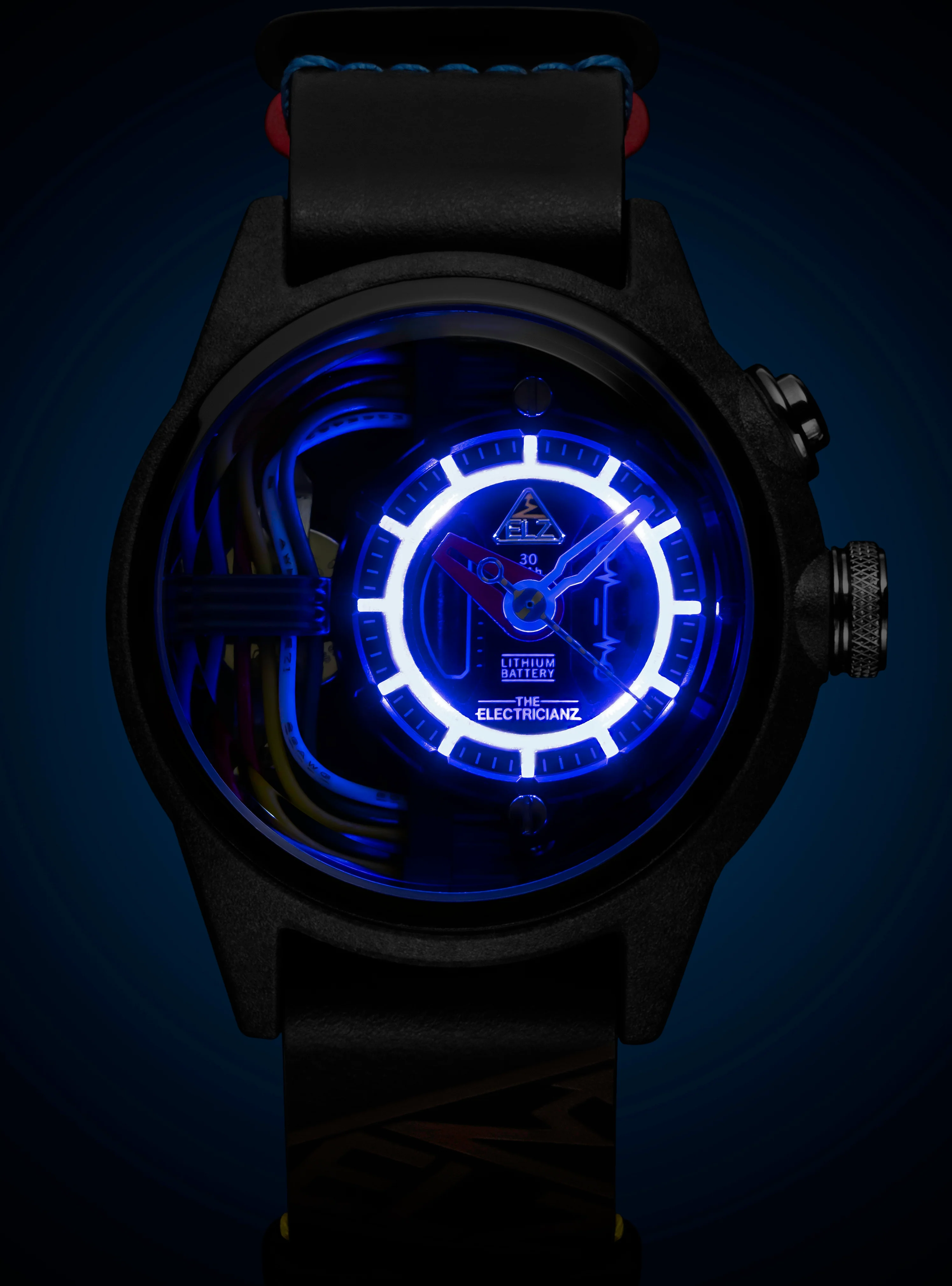 Electricianz Nylon Carbon Z 42mm Black Rubber - Image 3