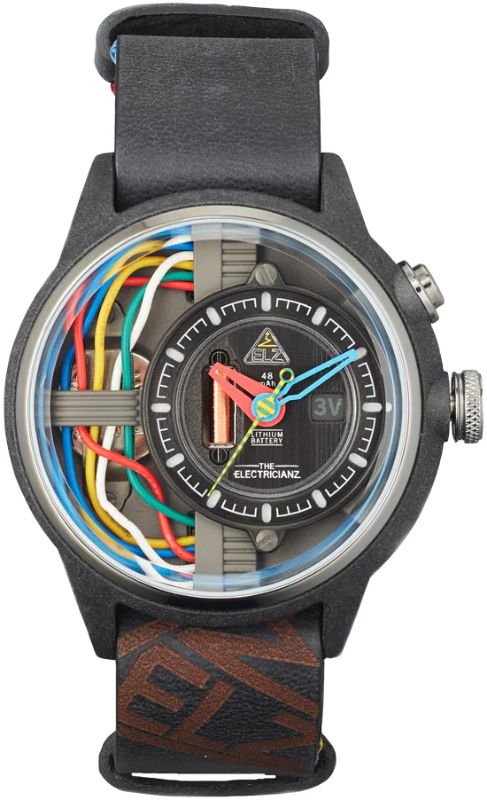 Electricianz Nylon Carbon Z 45mm Leather Watch D