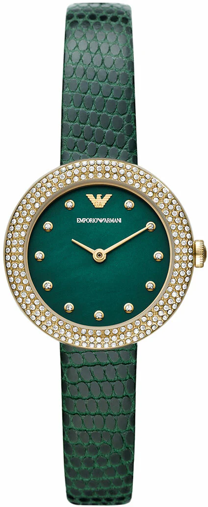 Emporio Armani Watch Two Hand Green Ladies