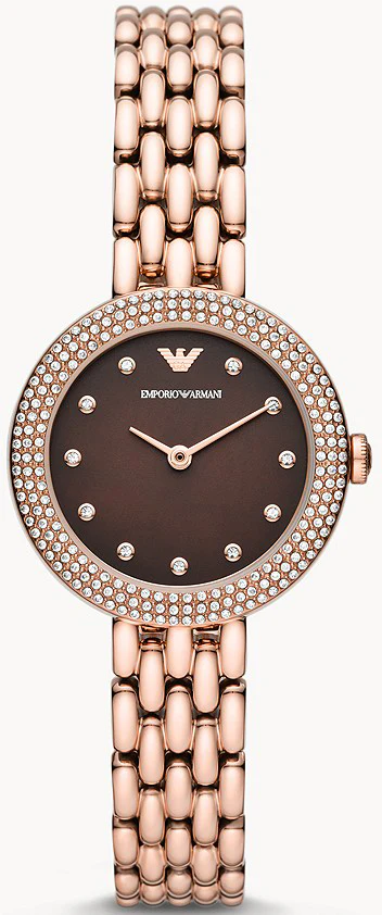 Emporio Armani Watch Two Hand Rose Gold Ladies D
