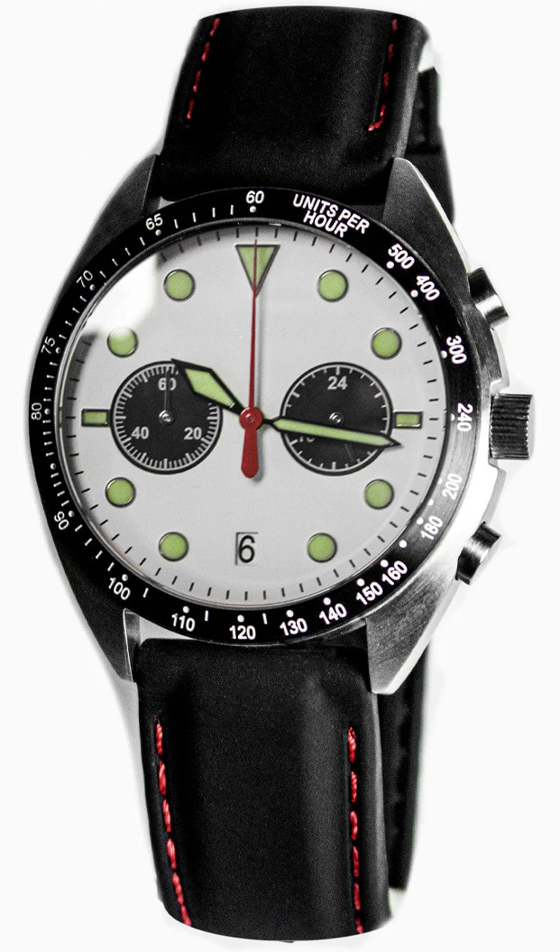 Enoksen Watch Drive E04/B Drivers Chronograph White - Image 2