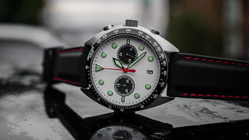 Enoksen Watch Drive E04/B Drivers Chronograph White - Image 6