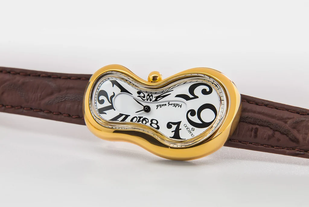 Exaequo Classic Melting PVD Yellow Gold White Dial Watch - Image 3