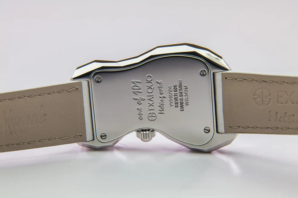 Exaequo Polyhedron 925 Silver Melting White Dial Watch - Image 3