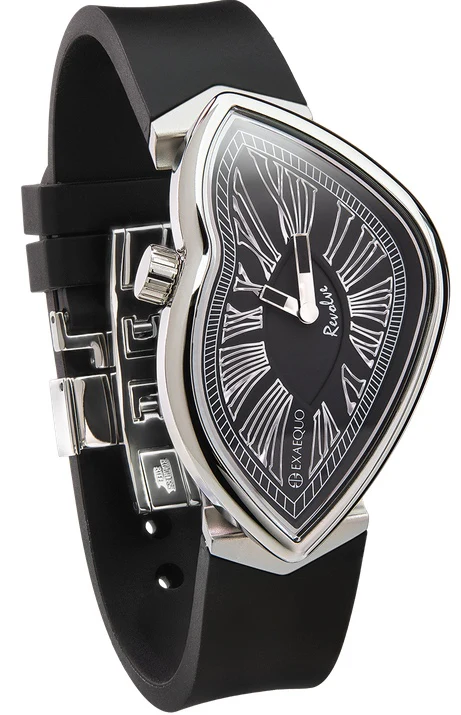 Exaequo Revolve Melting SS Black Dial Watch - Image 2