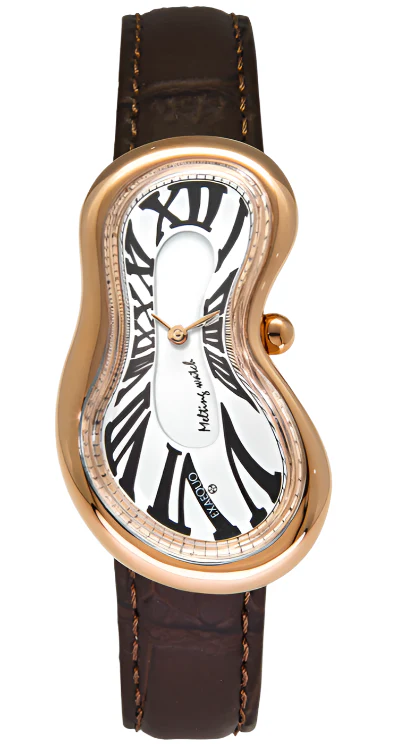 Exaequo Classic Melting Watch PVD Rose Gold White Dial Watch