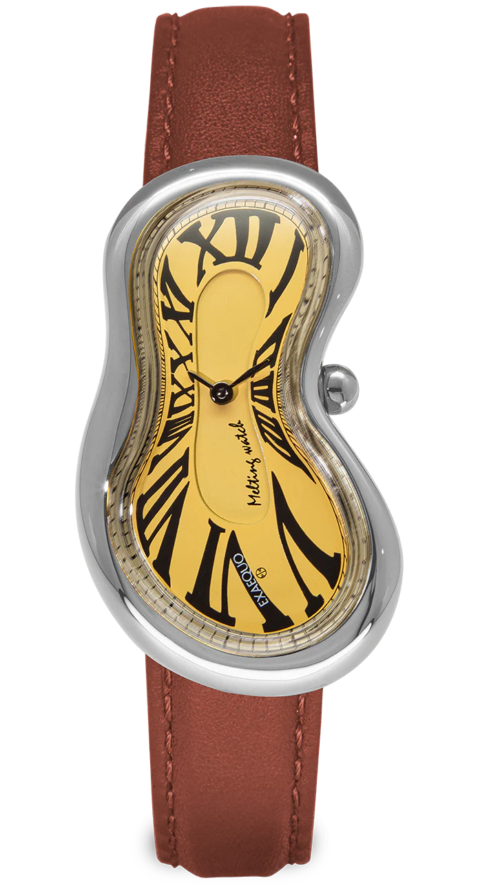 Exaequo Classic Melting Watch SS Gold Dial Watch