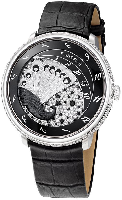 Faberge Lady Compliquee Peacock Black Sapphire Watch