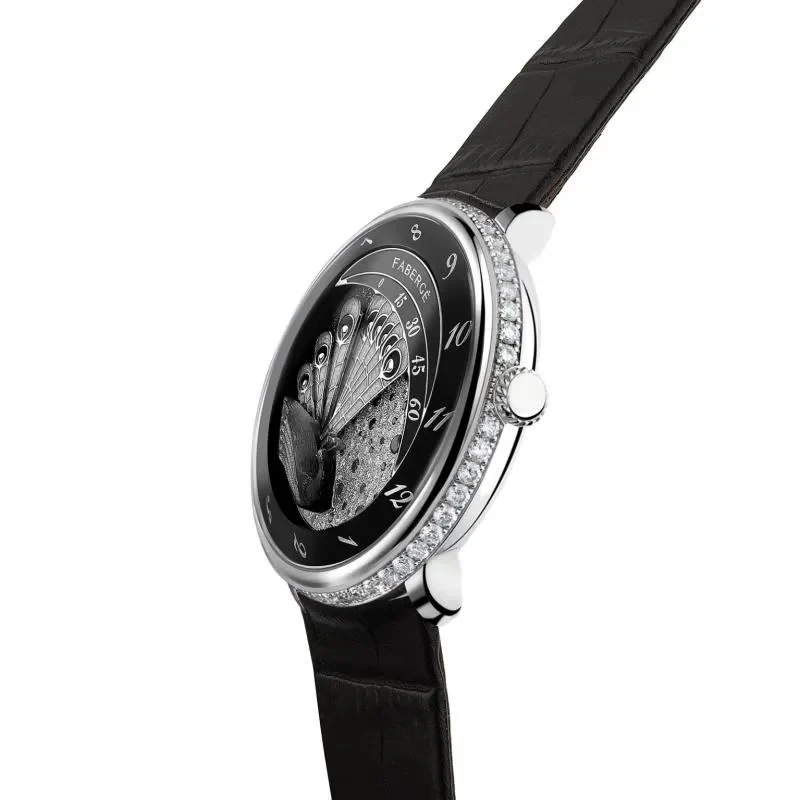 Faberge Lady Compliquee Peacock Black Sapphire Watch - Image 4